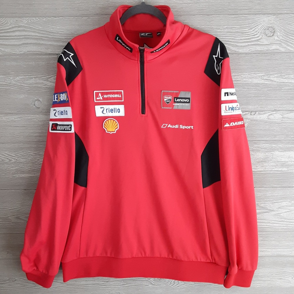 Ducati Corse Lenovo Racing Red Quarter Zip Pullover Mens 2XL Alpinestars